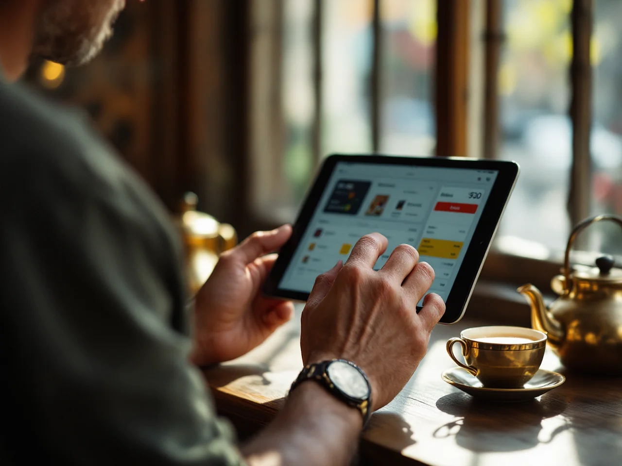 Caisse sur tablette